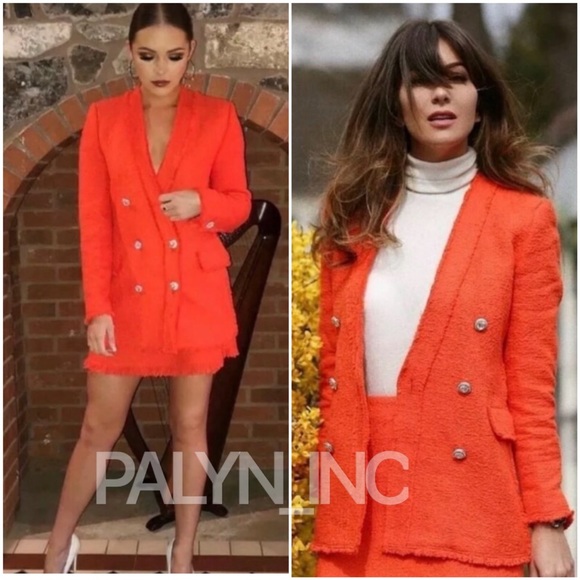 ZARA 2 pieces TWEED JACKET & SKIRT SET used once - Picture 1 of 6